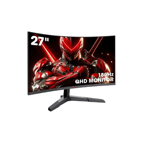 KOORUI 27E6QCA Gaming Curved Monitor 27 Inch QHD VA Display 180Hz Refresh Rate 1ms Response Time Adaptive-Sync Technology 1500R Curvature