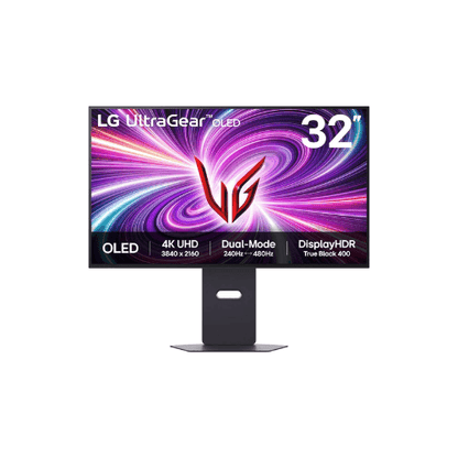 LG 32GS95UV-B UltraGear Dual-Mode Gaming Monitor 32 Inch 4K UHD OLED Display 240Hz Refresh Rate 0.03 GtG Response Time G-Sync Adaptive Sync & Free Sync Premium Pro Compatible