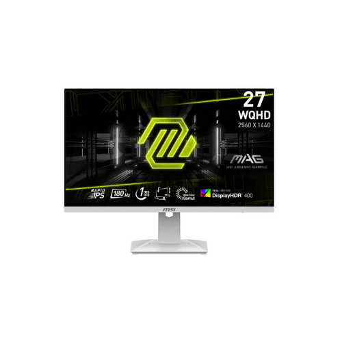 MSI MAG 274QRFW Gaming Monitor 27 Inch WQHD Rapid IPS 180Hz Refresh Rate.