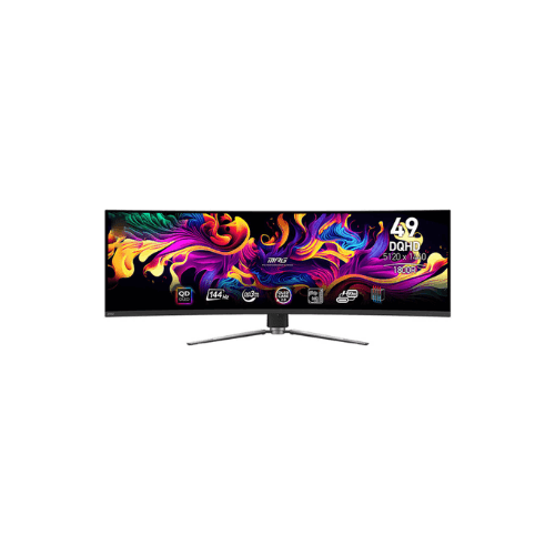 MSI MPG 491CQP Curve Gaming Monitor 49 Inch DQHD QD-OLED Display 144Hz Refresh Rate.