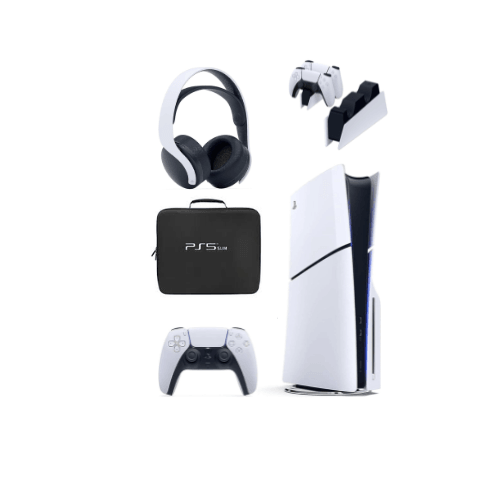 PS5 Disc Slim Console 1TB International Version With PS5 Carrying Case Charging Station and PS5 Pulse Headset #UAE #KSA #OMAN